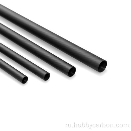Трубки из саржевого матового углеродного волокна длиной 1000 мм
